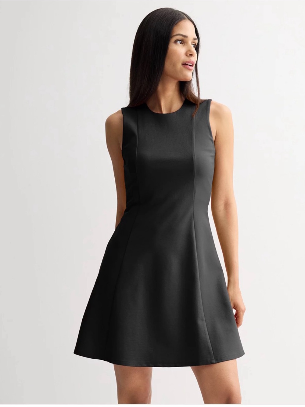 Women’s Nine West Black Flare Mini Dress NWOT Size L